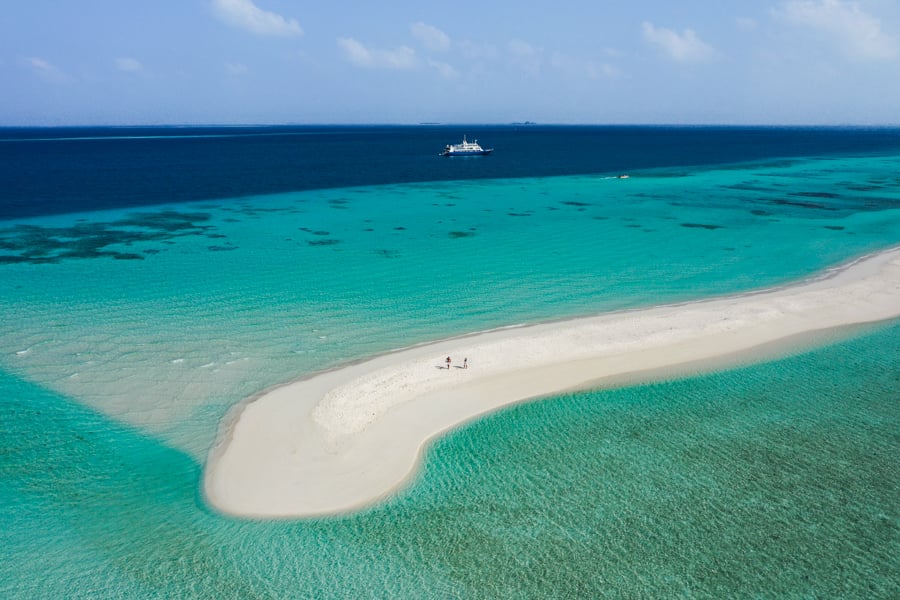 Long Beach Sandbar Drone