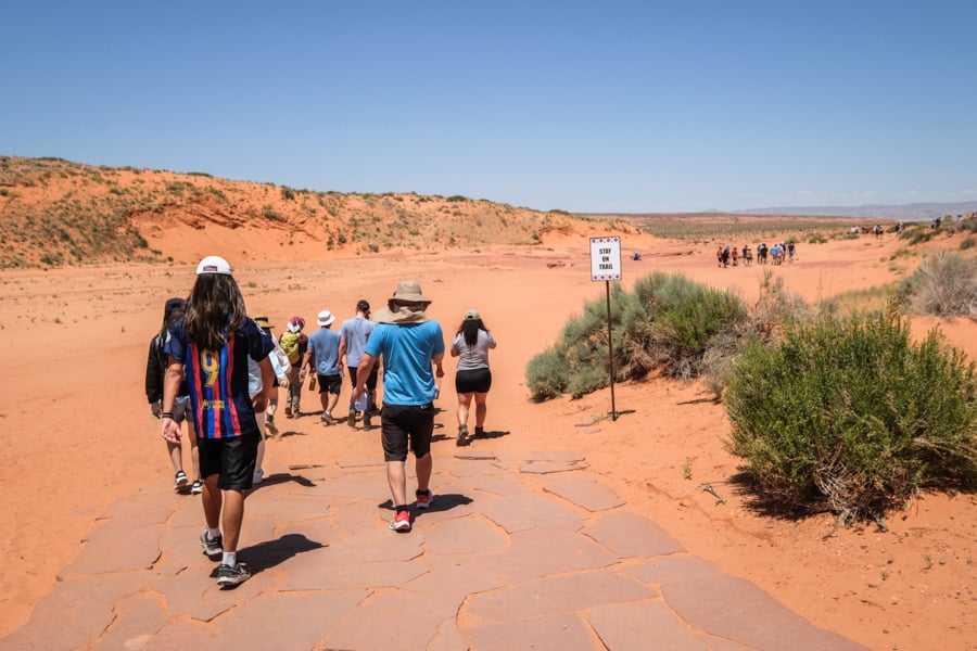 Walk Hike Path Desert