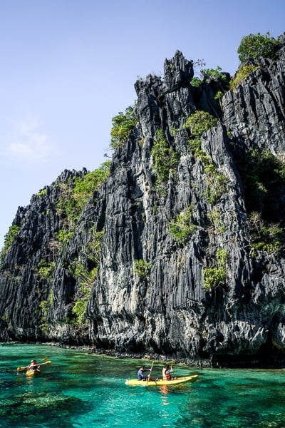 Kayakers in El Nido Palawan