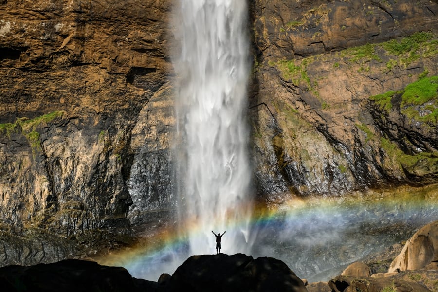 Curug Cikanteh Waterfall Ciletuh Geopark West Java Indonesia