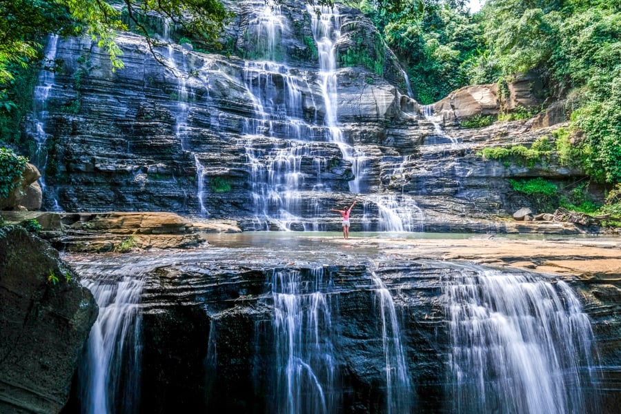 Curug Cigangsa Waterfall Ciletuh Geopark West Java Indonesia