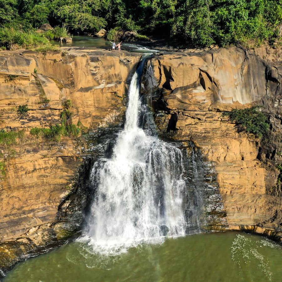 Curug Tengah Waterfall Ciletuh Geopark West Java Indonesia