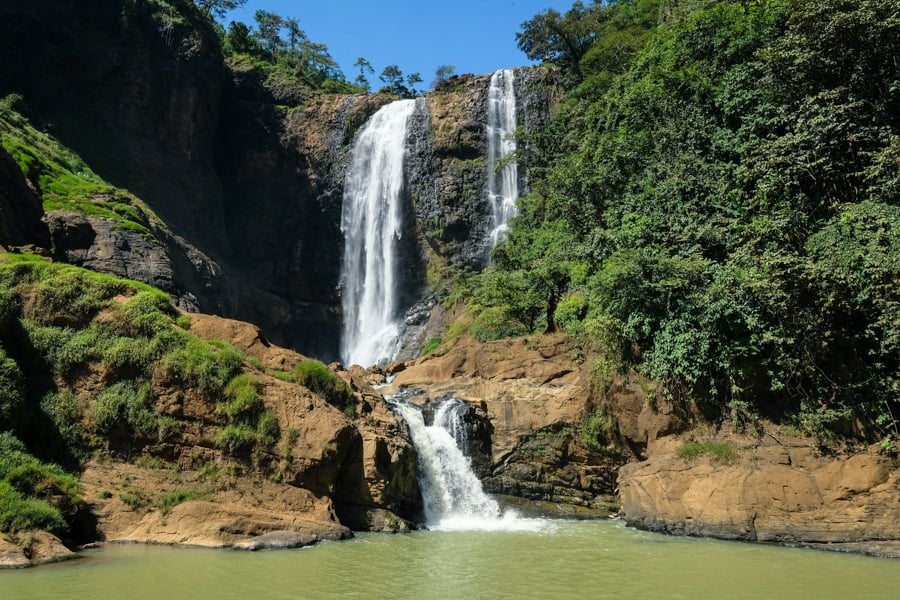 Curug Puncak Manik Waterfall Ciletuh Geopark West Java Indonesia