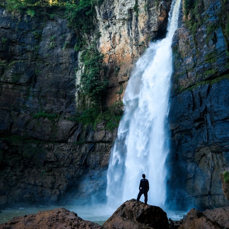 Curug Cimarinjung Waterfall in West Java