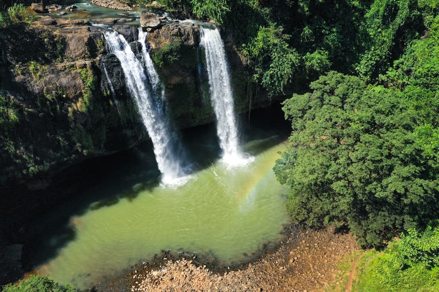 Drone pic of Curug Sodong waterfall