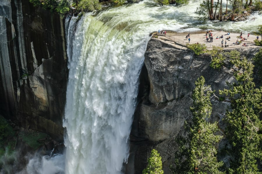 Above Vernal Fall Clark Point John Muir Trail Yosemite National Park One Day Itinerary