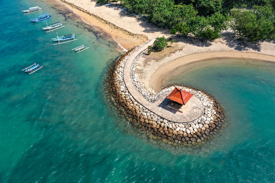 Sanur Beach Bali Drone