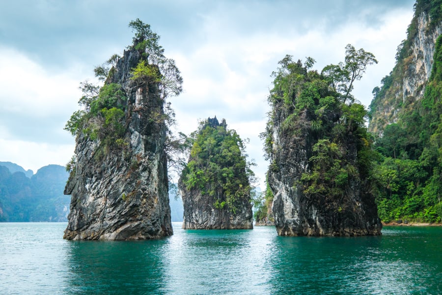 Guilin Khao Sam Kler Three Limestone Peaks