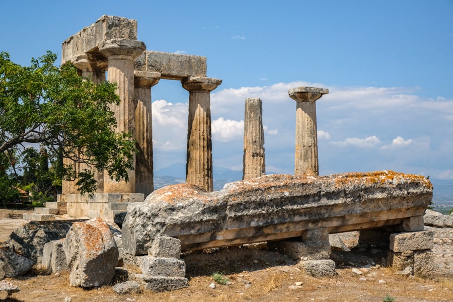 Ancient Corinth Greece Ruins