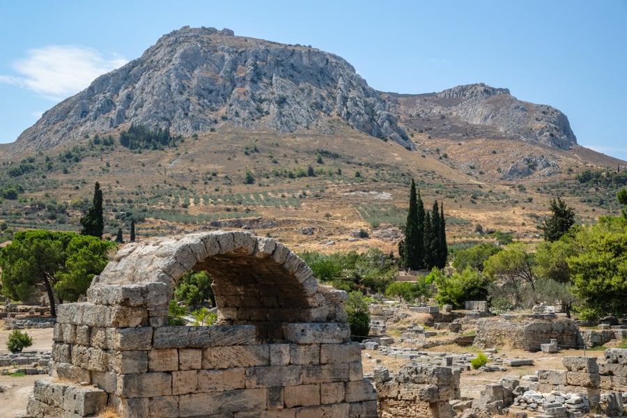 Ancient Corinth Greece Ruins