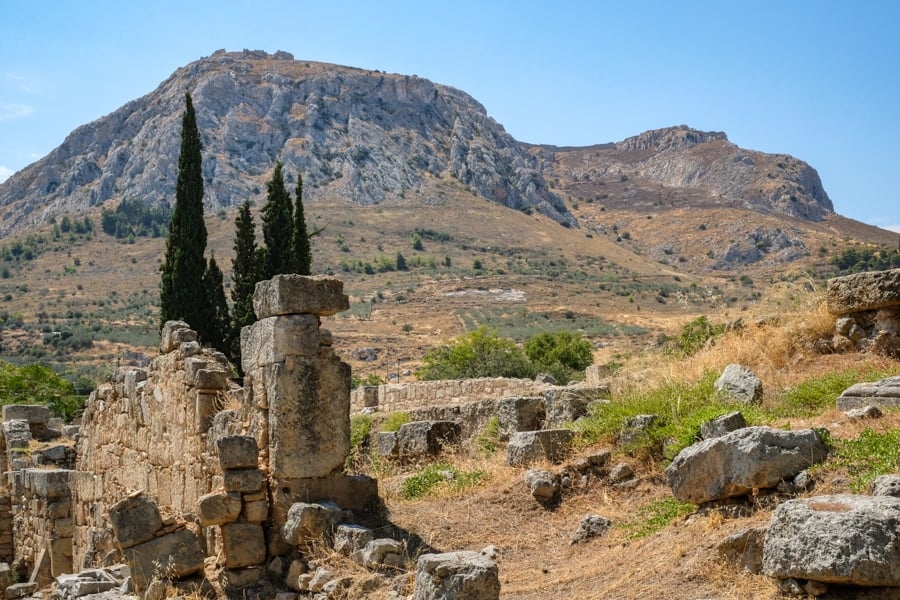 Ancient Corinth Greece Ruins