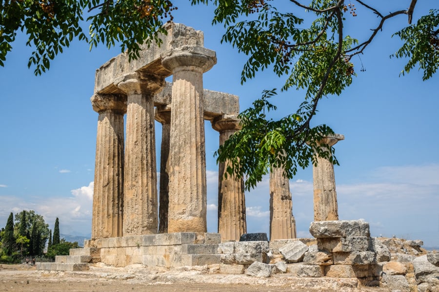 Ancient Corinth Greece Ruins