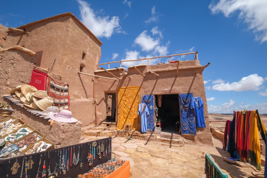 Streets and souvenir shops at Ait Ben Haddou