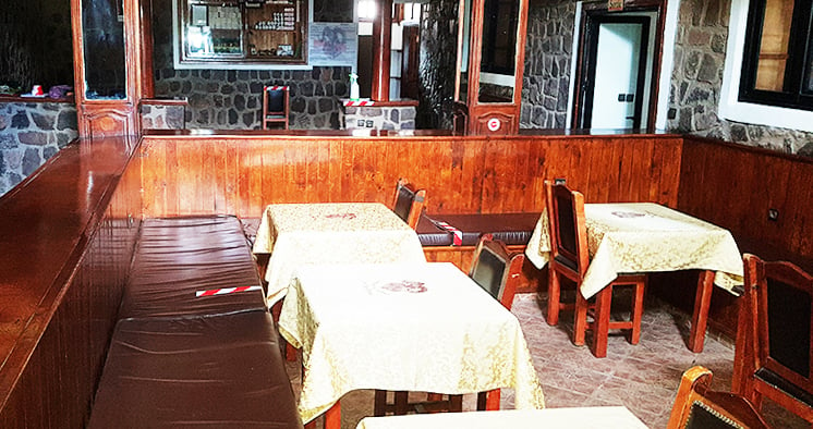 Dining room at the Refuge Les Mouflons in Toubkal