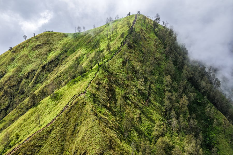 Drone picture of Bukit Trunyan Hill