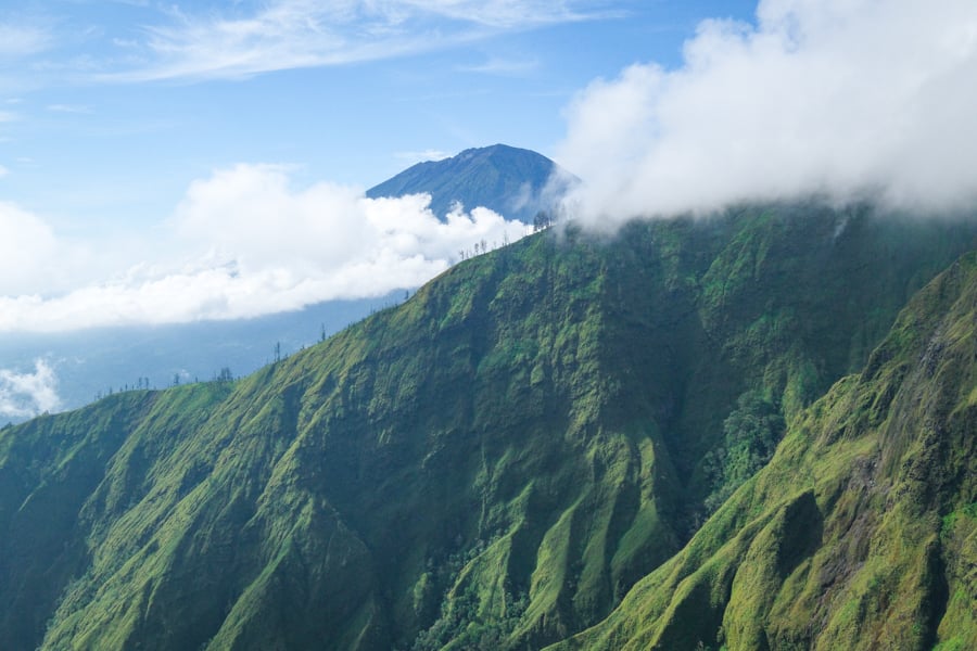 Mount Agung in the distance