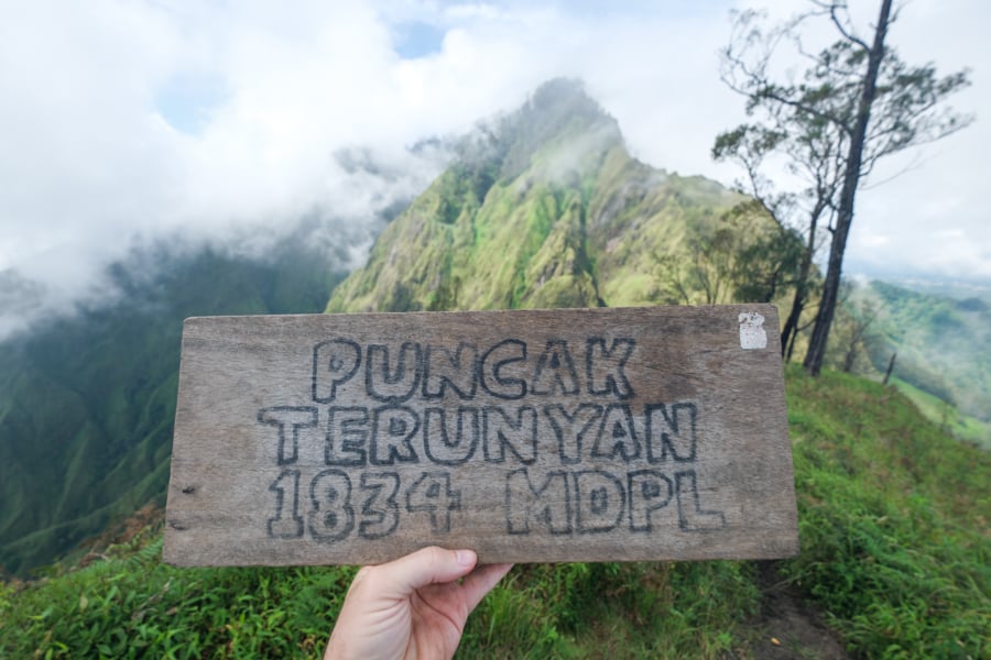 Summit of Bukit Trunyan Hill