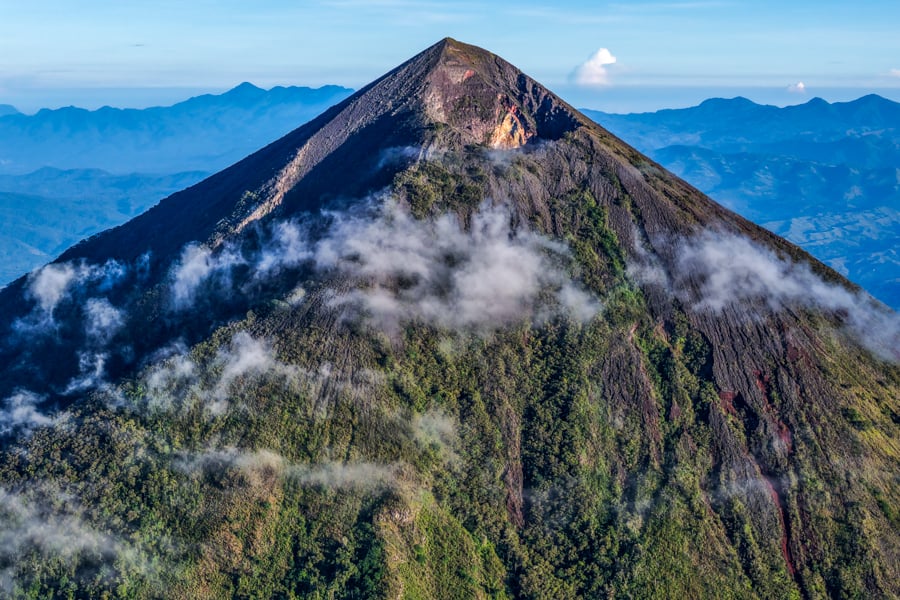 Drone view of Mount Inerie during the daytime