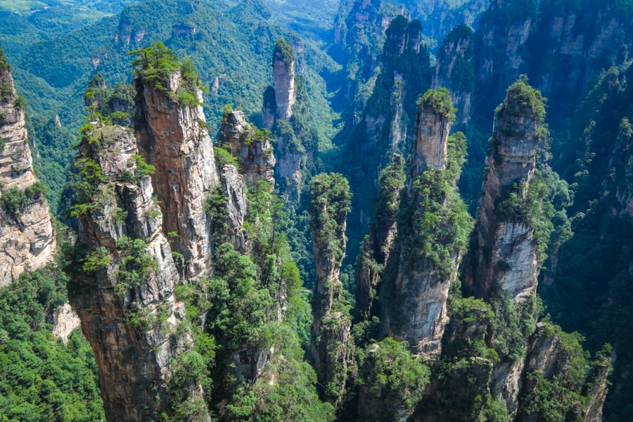 Military Parade Platform Yuebing Tai viewpoint at Laowuchang Old House in Zhangjiajie National Forest Park China
