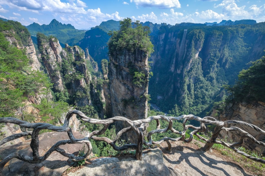 Divine Soldiers Gathering Shenbing Juhui viewpoint at Laowuchang Old House area in Zhangjiajie National Forest Park China