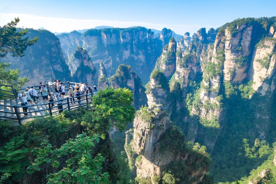 Yuanjiajie viewpoint at the Zhangjiajie National Forest Park in China