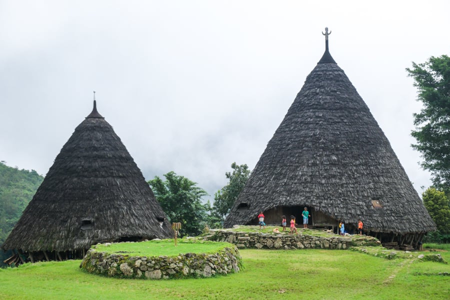 Wae Rebo village huts in Flores Indonesia