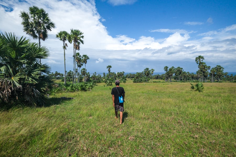 Local guide wandering at Nuca Molas