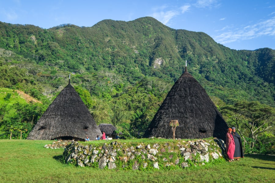Morning views of the mountains at Wae Rebo village