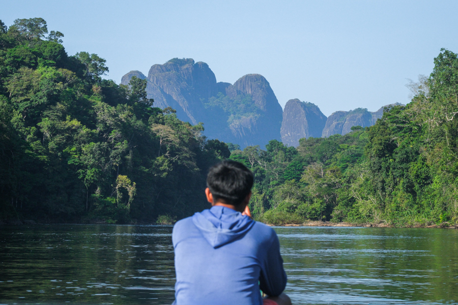 River view of Mount Kasikasima from the boat