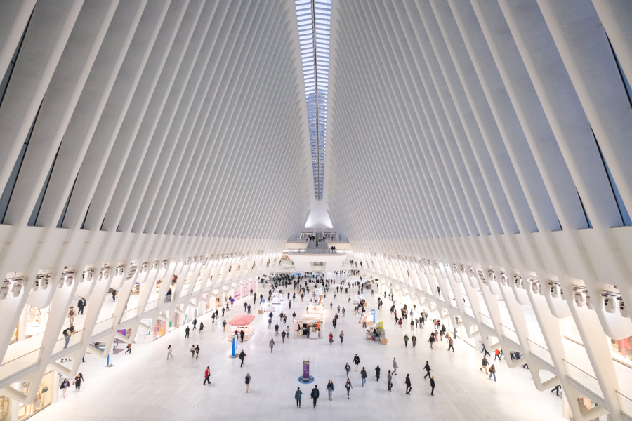 Oculus Plaza shopping mall at the World Trade Center