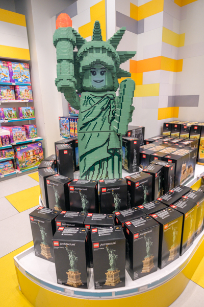 Lego Statue of Liberty at the Lego store