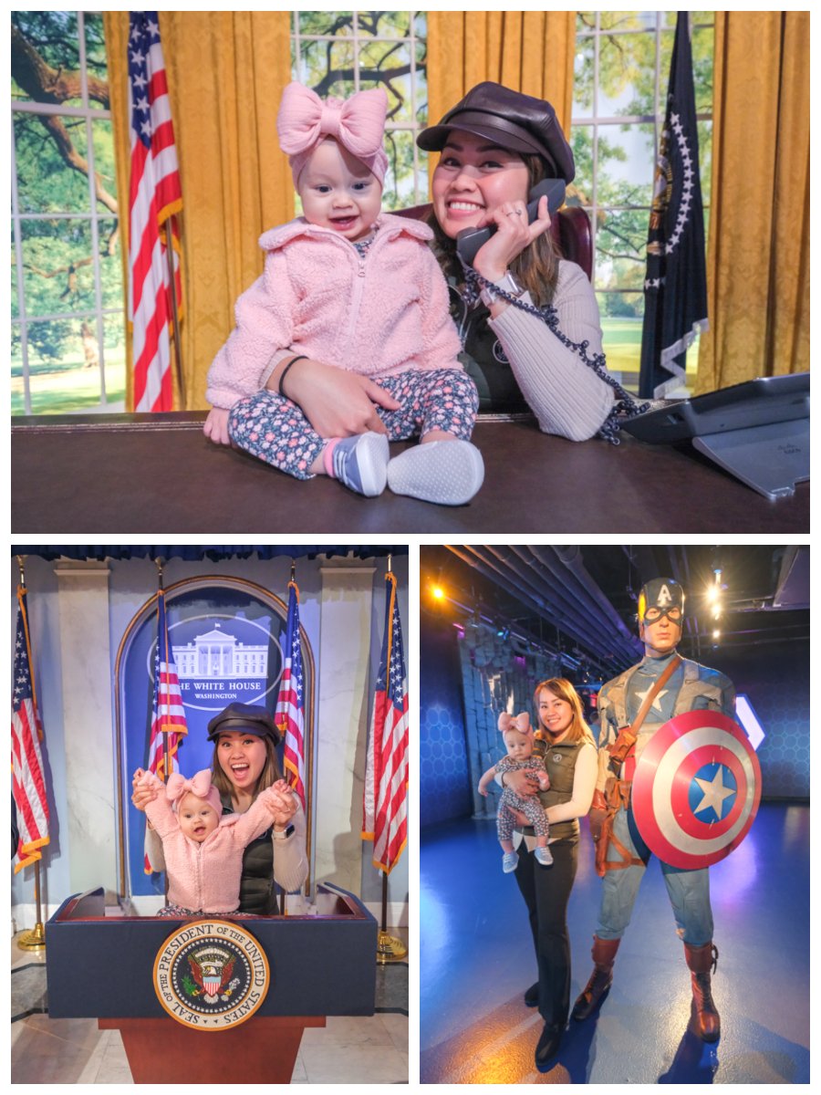 Photo ops at the Madame Tussauds wax museum