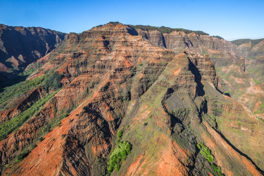 Red rock formations at Waimea Canyon