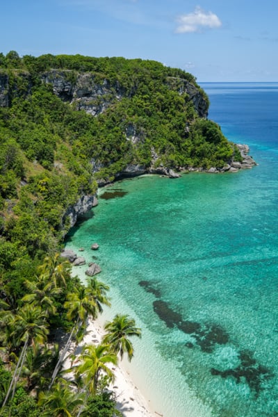 Napang Sangia beach cliff in Buton Sulawesi
