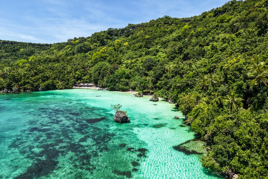 Drone pic of Buata Beach