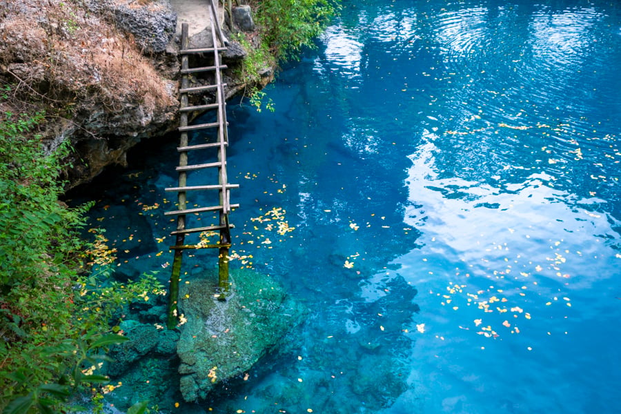 Moko blue lake in Muna
